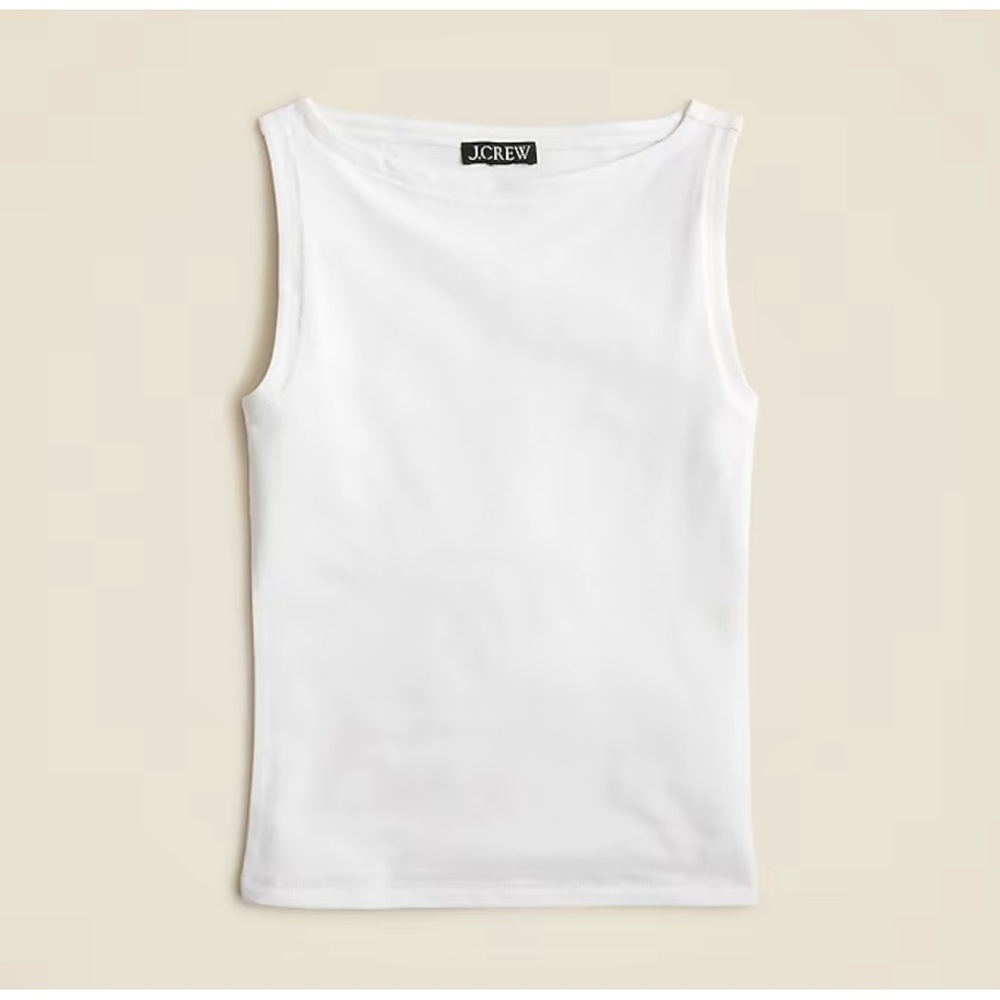 NWT J. Crew Stretch Cotton Shell Top White